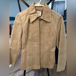 Jacqueline Ferrar Textured Tan leather jacket